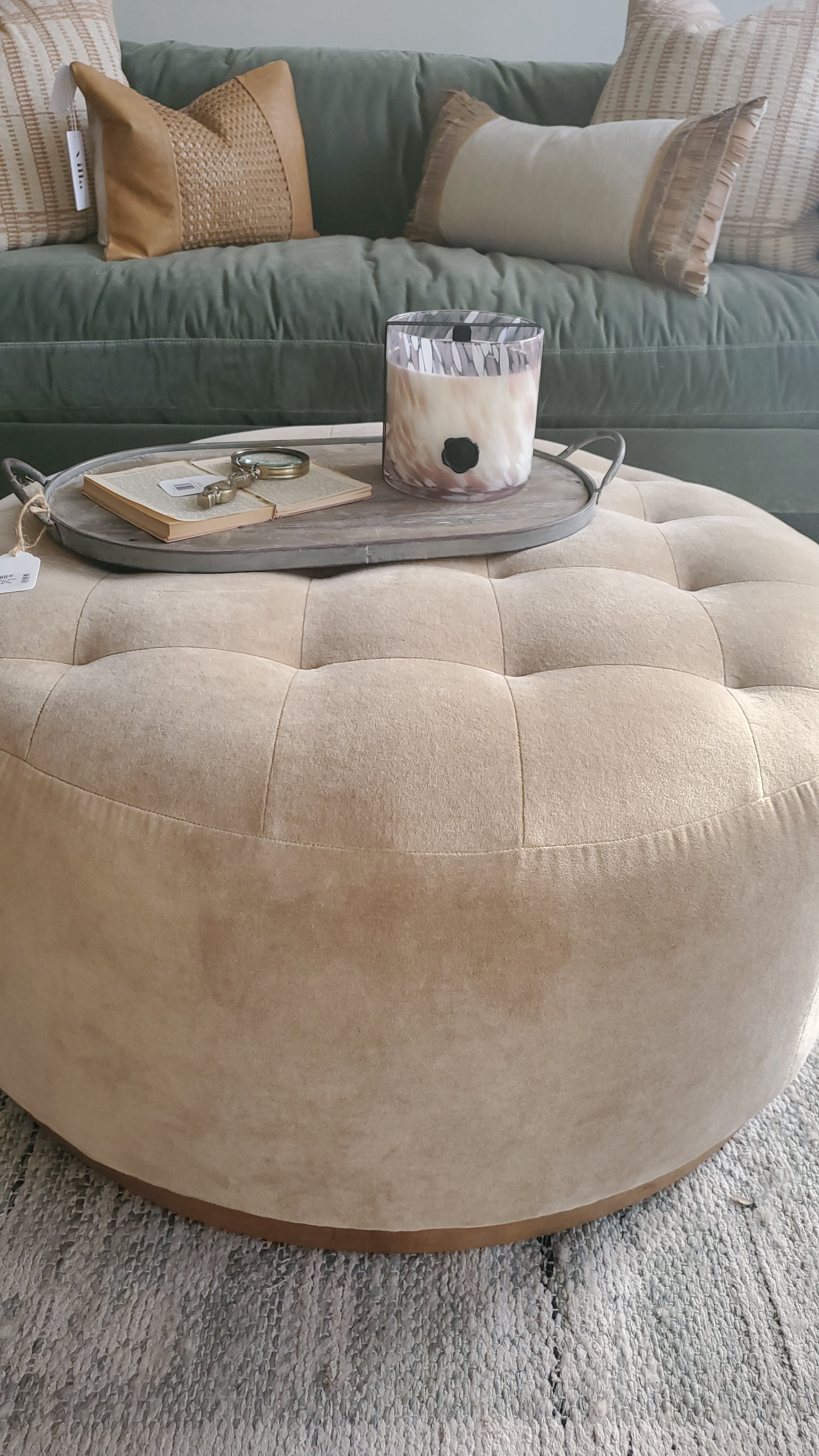 36" Upholstered Round Ottoman