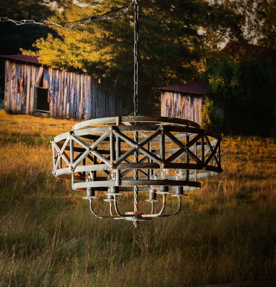 Industrial Trestle Chandelier