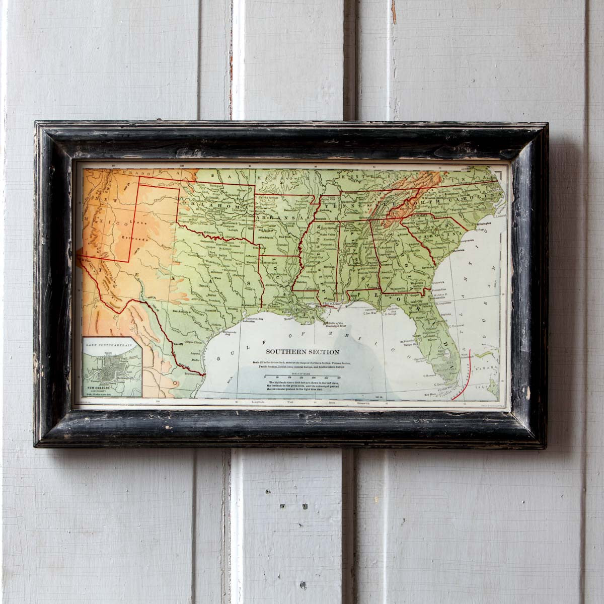 Framed Map of South
