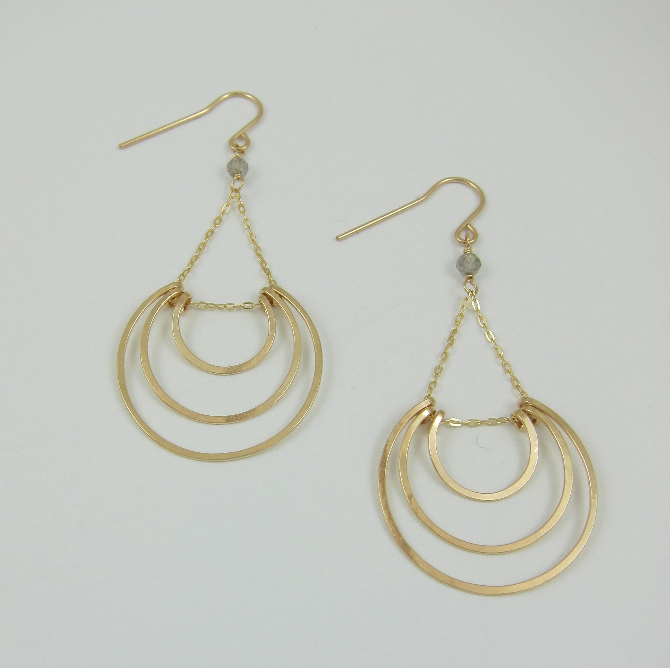 14kg Hand-Forged Crescent Earrings