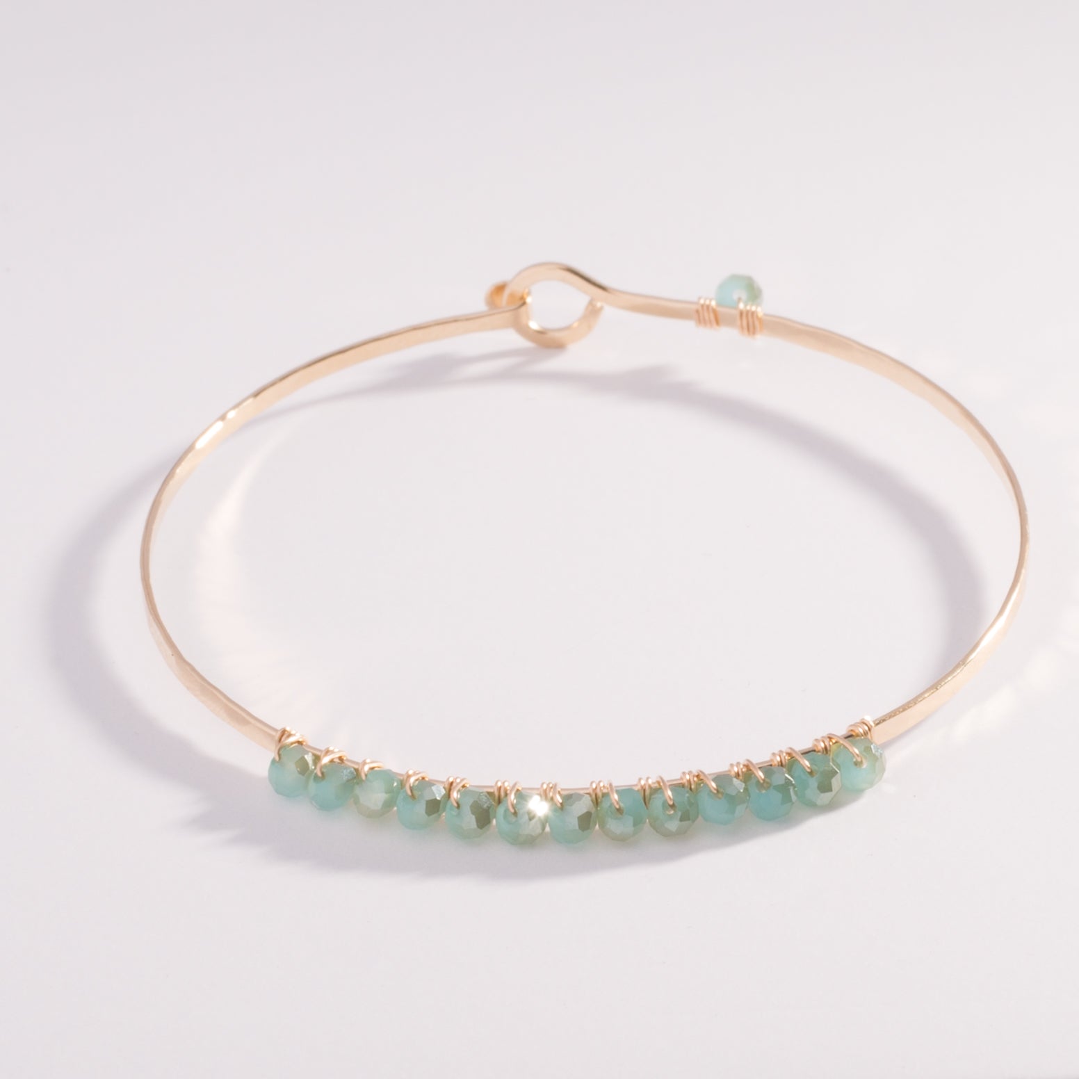 14kg Hand-Forged Aqua Crystals Bracelet