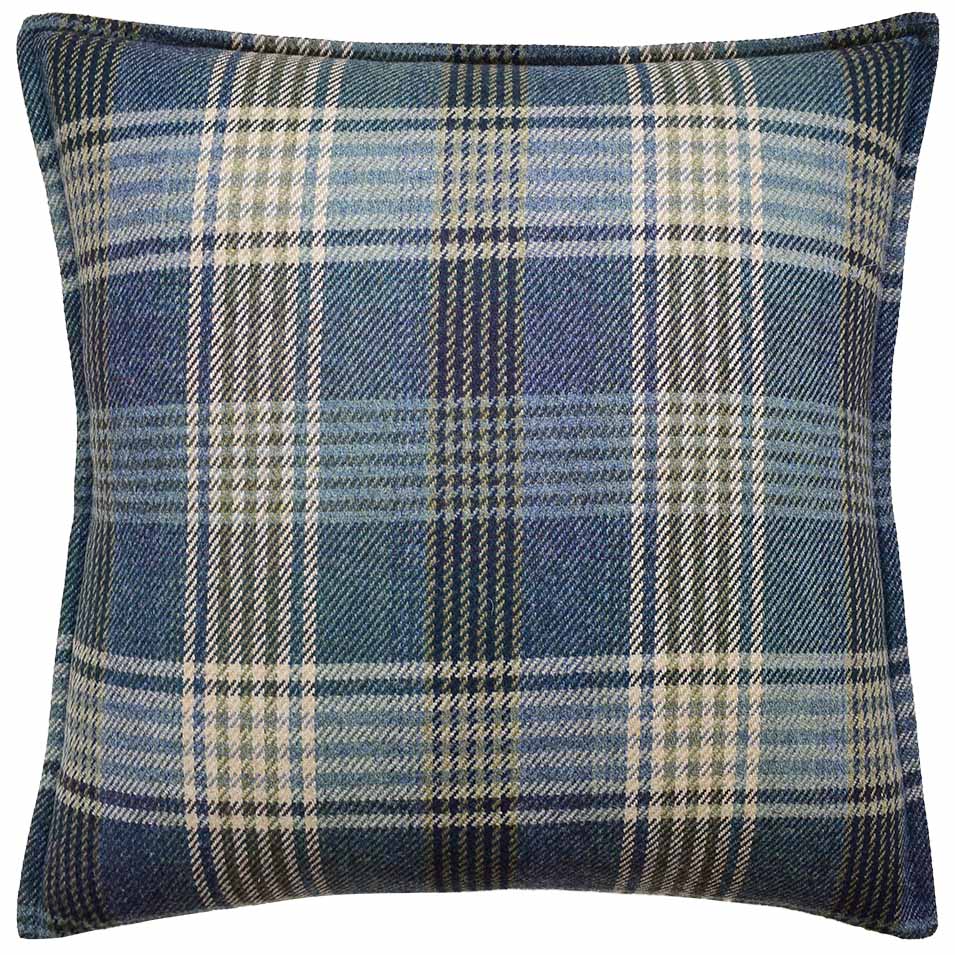 Braemar Blue Plaid Pillow