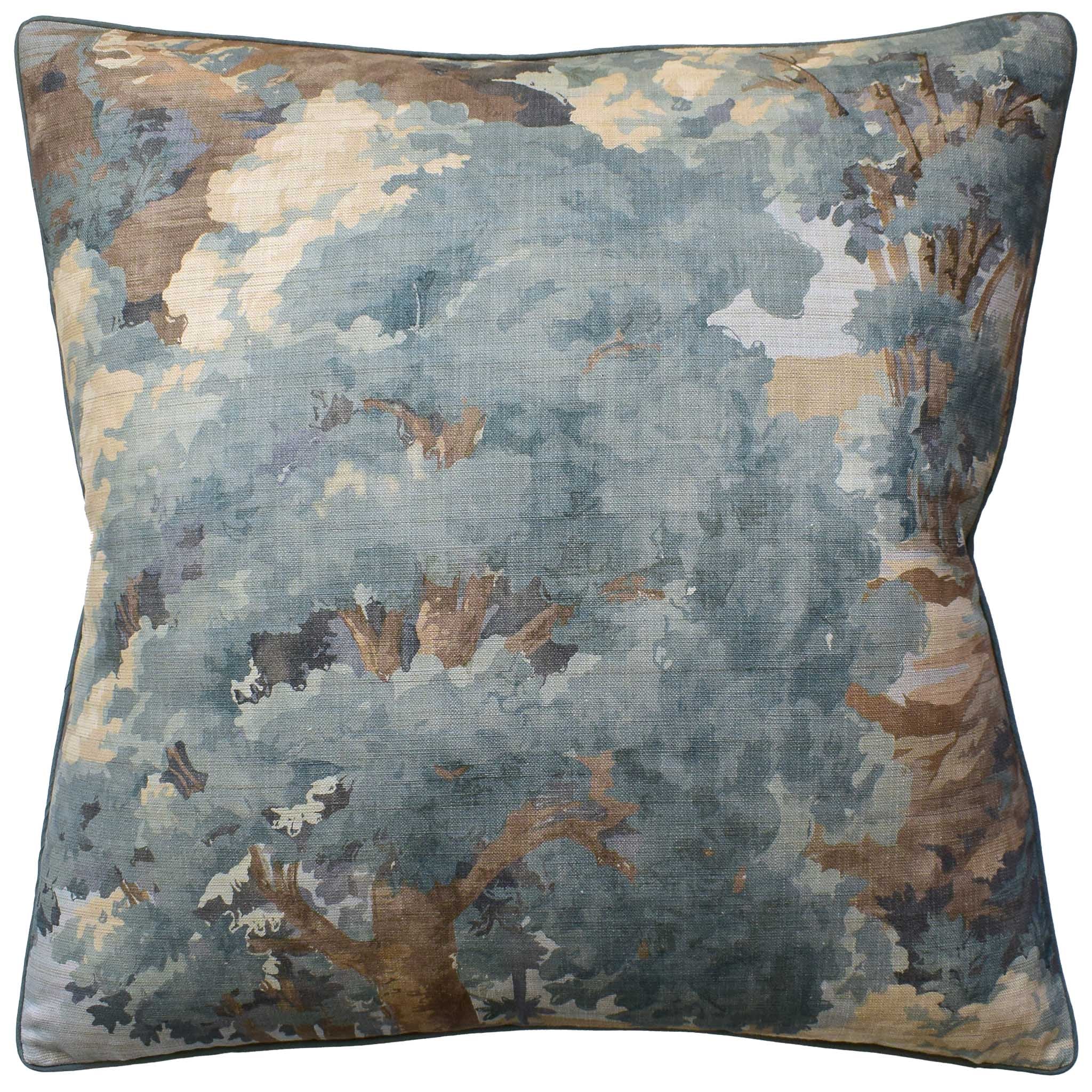 Woodland Clearing Sky Blue Pillow
