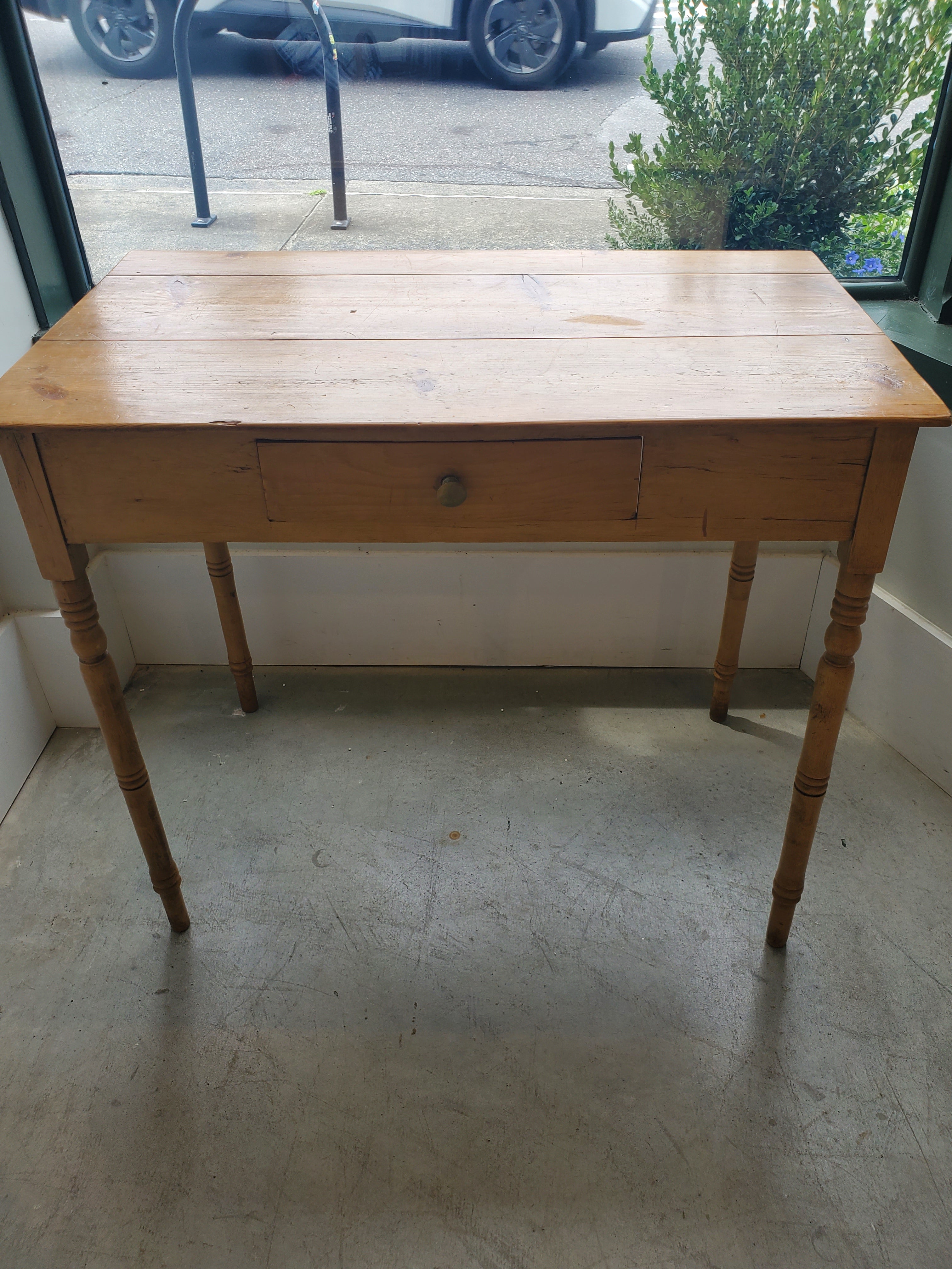 English Pine Writing Table Desk