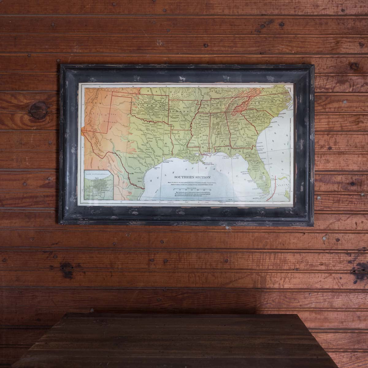 Framed Map of South