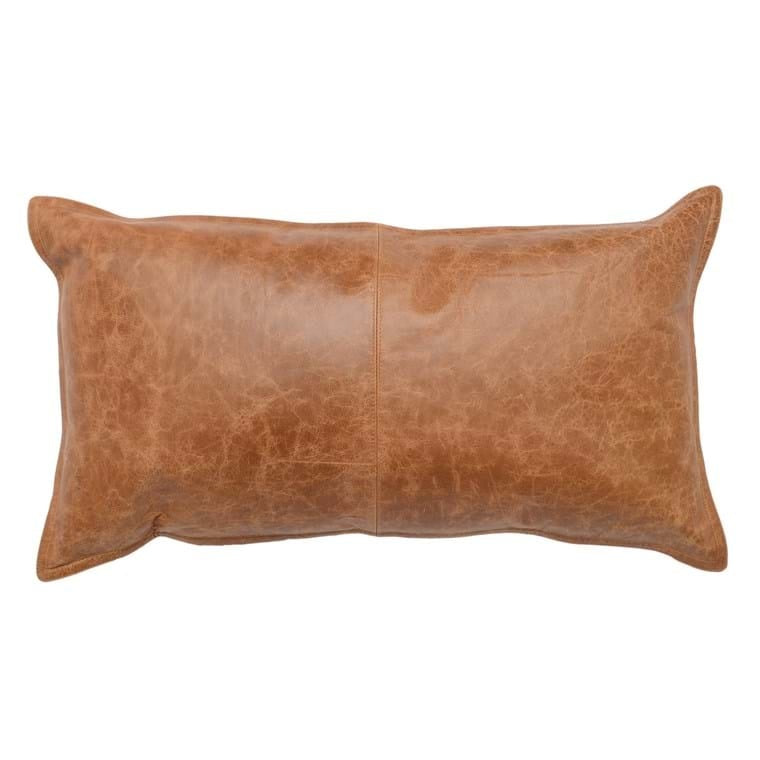 Leather Dumont Chestnut Pillow - set of 2